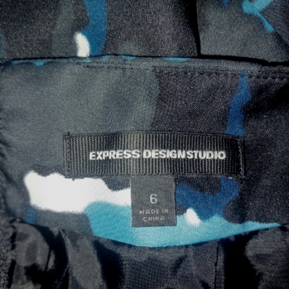 Express Teal Skater Skirt - Picture 3 of 3